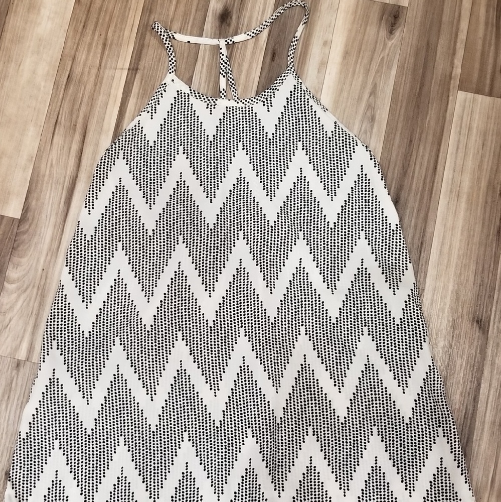 Black & White Silk Tank